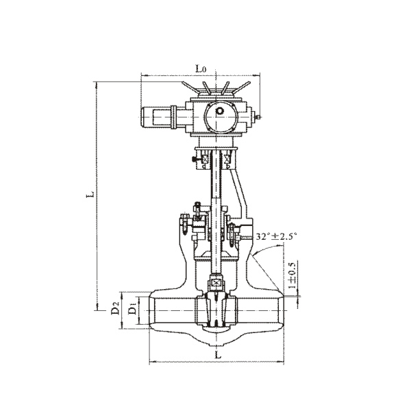 電站用電動對焊楔式閘閥