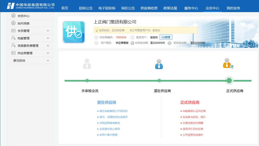 華能集團(tuán)入網(wǎng)證明